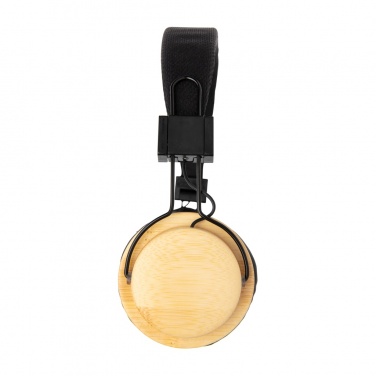 Logo trade promotional gifts image of: Bamboo wireless headphone