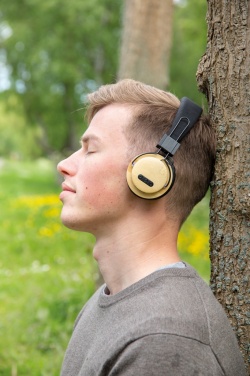 Logotrade advertising product image of: Bamboo wireless headphone