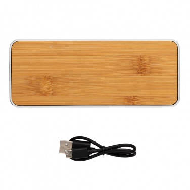 Logo trade corporate gifts image of: Nevada Bamboo 3W wireless speaker