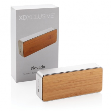 Logotrade business gift image of: Nevada Bamboo 3W wireless speaker