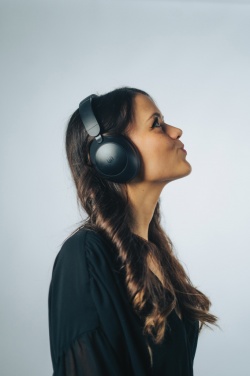 Logo trade promotional giveaways image of: Urban Vitamin Cupertino RCS rplastic ANC headphone