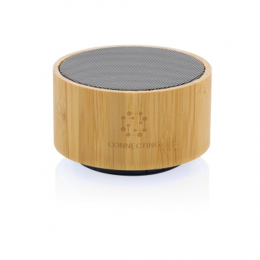 Logo trade business gift photo of: RCS recycled plastic and bamboo 3W wireless speaker