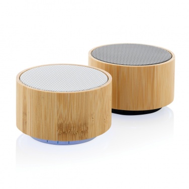 Logo trade promotional gift photo of: RCS recycled plastic and bamboo 3W wireless speaker