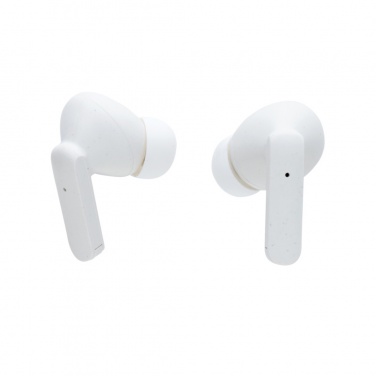 Logo trade promotional item photo of: Oregon RCS recycled plastic and cork TWS earbuds