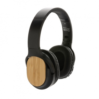 Logo trade advertising product photo of: RCS and bamboo Elite Foldable wireless headphone