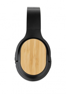 Logo trade promotional merchandise image of: RCS and bamboo Elite Foldable wireless headphone