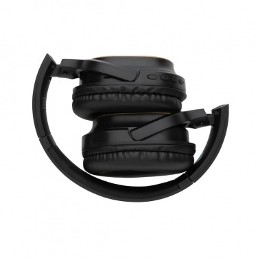 Logo trade promotional merchandise image of: RCS and bamboo Elite Foldable wireless headphone