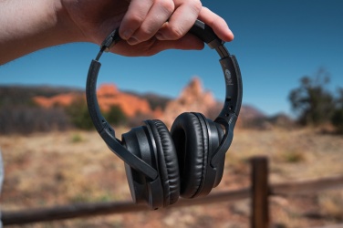 Logotrade promotional products photo of: RCS recycled plastic Elite Foldable wireless headphone