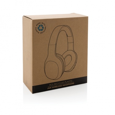 Logo trade promotional gifts image of: RCS recycled plastic JAM wireless headphone