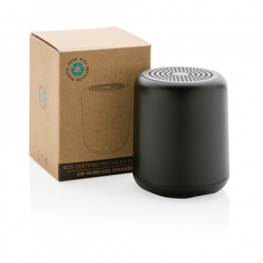 Logotrade promotional items photo of: RCS certified recycled plastic 5W Wireless speaker