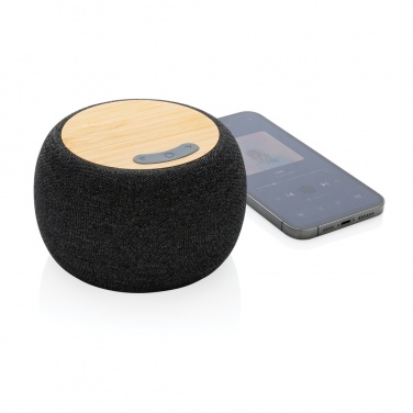 Logotrade business gift image of: RCS Rplastic/PET and bamboo 5W speaker