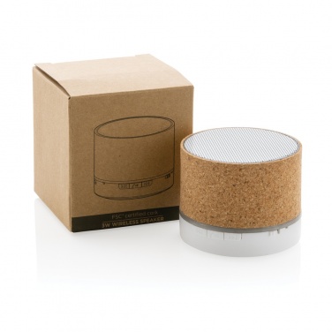 Logo trade promotional products picture of: Cork 3W wireless speaker