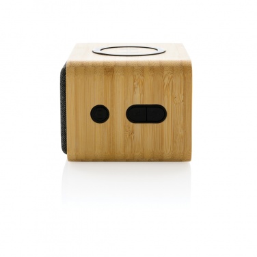 Logo trade promotional items picture of: RCS Rplastic 3W speaker with bamboo 5W wireless