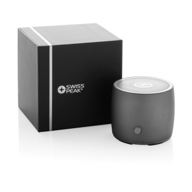 Logo trade promotional merchandise photo of: Swiss Peak RCS recycled aluminum 3W bass speaker