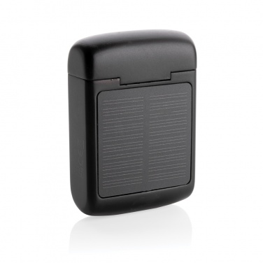 Logo trade advertising product photo of: Skywave RCS recycled plastic solar earbuds