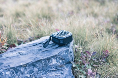 Logotrade promotional item picture of: 3W RCS recycled plastic wireless sunwave solar speaker