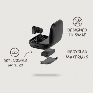 Logotrade promotional merchandise photo of: Lakewood RCS recycled and repairable wireless earbuds