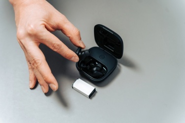 Logotrade advertising product image of: Lakewood RCS recycled and repairable wireless earbuds