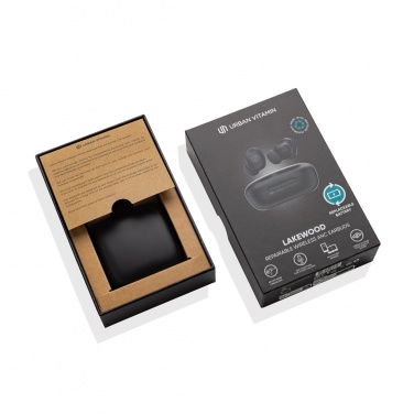 Logotrade promotional gift image of: Lakewood RCS recycled and repairable wireless earbuds