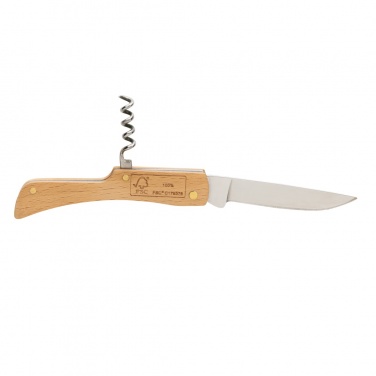 Logotrade promotional item picture of: Wooden knife with bottle opener