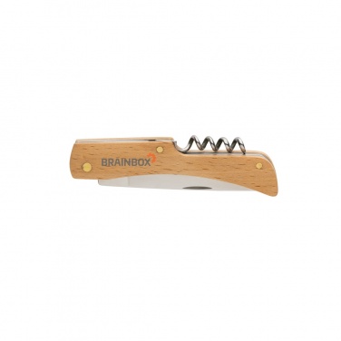Logotrade promotional merchandise picture of: Wooden knife with bottle opener