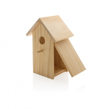 Logo trade promotional giveaways image of: Wooden birdhouse