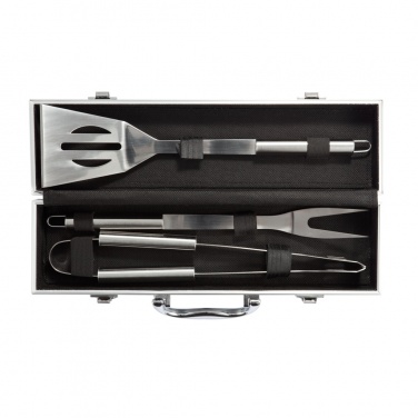 Logotrade corporate gift picture of: 3 pcs barbecue set in aluminium box