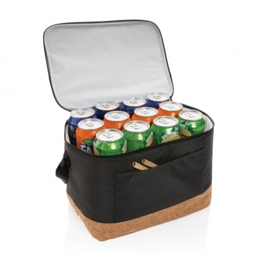 Logotrade promotional item picture of: Impact AWARE™ XL RPET two tone cooler bag with cork detail