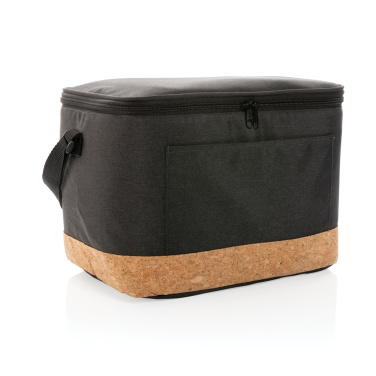 Logo trade business gifts image of: Impact AWARE™ XL RPET two tone cooler bag with cork detail