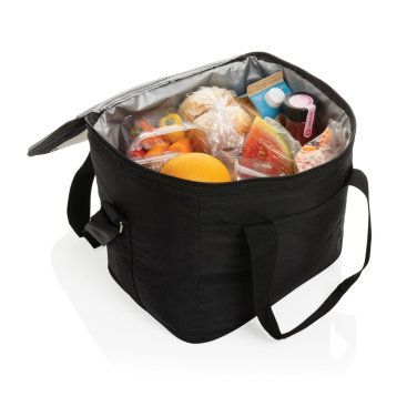 Logo trade corporate gifts image of: Pedro AWARE™ RPET deluxe cooler bag with 5W solar panel