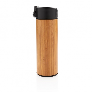 Logo trade promotional merchandise picture of: Bogota vacuum bamboo coffee mug
