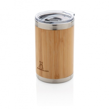 Logo trade promotional items image of: Bamboo coffee to go tumbler