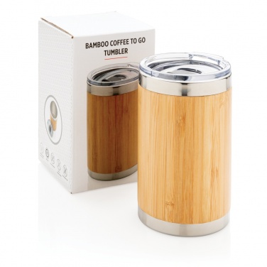 Logo trade promotional giveaways picture of: Bamboo coffee to go tumbler