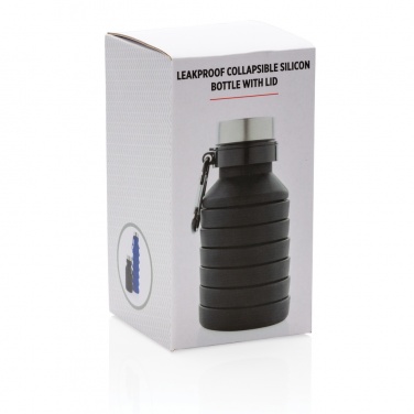 Logo trade corporate gift photo of: Leakproof collapsible silicone bottle with lid