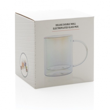 Logotrade promotional merchandise image of: Deluxe double wall electroplated glass mug