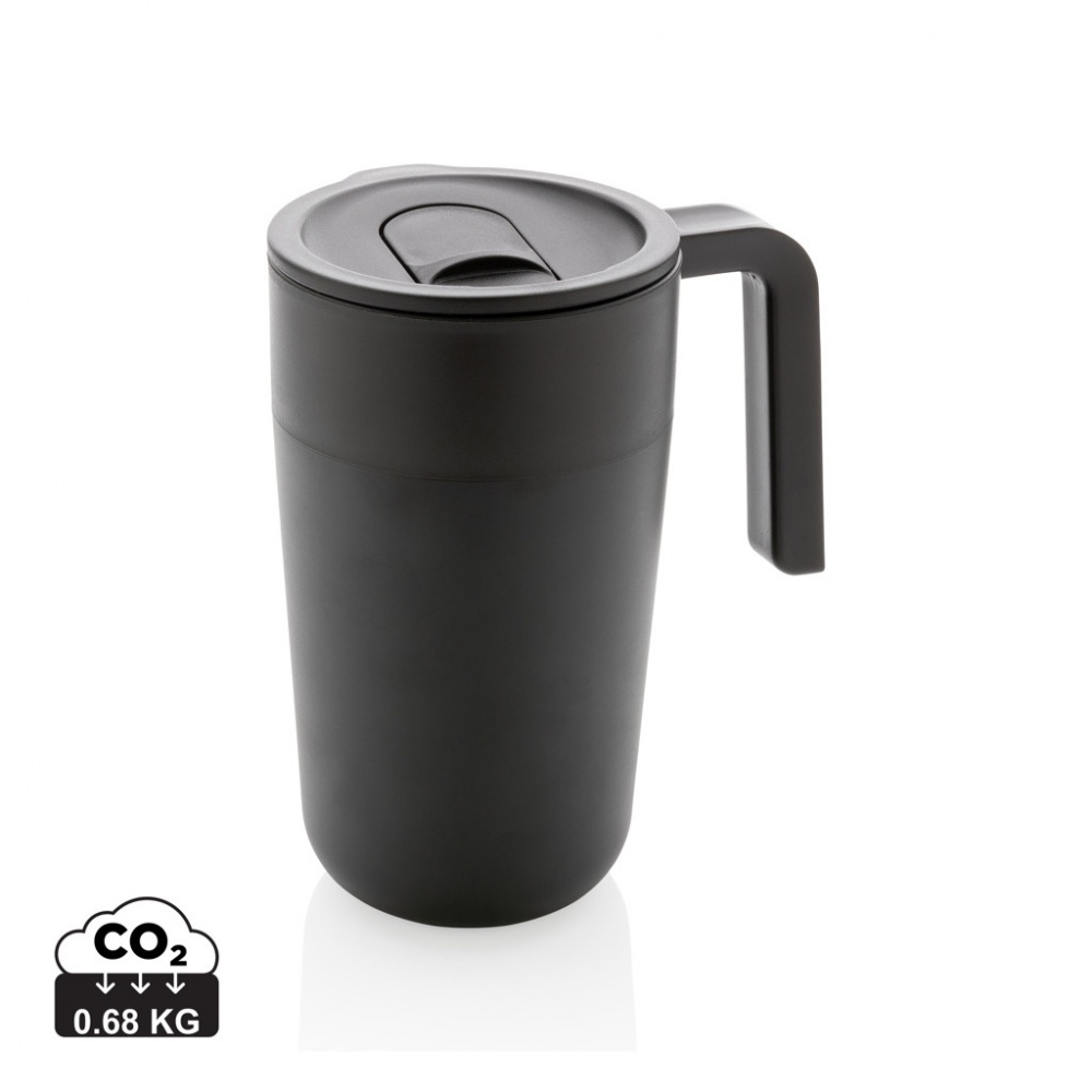 Logo trade corporate gift photo of: GRS Recycled PP and SS mug with handle