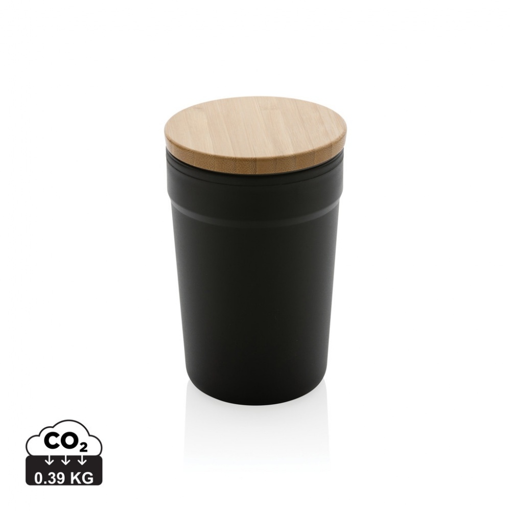 Logo trade advertising products picture of: GRS certified recycled PP mug with bamboo lid