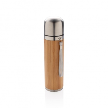 Logo trade advertising products picture of: Bamboo vacuum travel flask