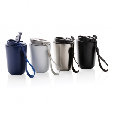 Logo trade promotional item photo of: Cuppa RCS re-steel vacuum tumbler with lanyard