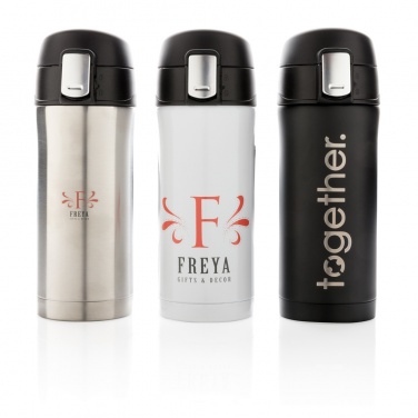 Logo trade promotional items picture of: RCS Recycled stainless steel easy lock vacuum mug