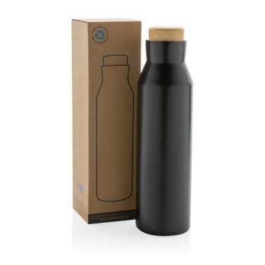 Logo trade promotional gifts image of: Gaia RCS certified recycled stainless steel vacuum bottle