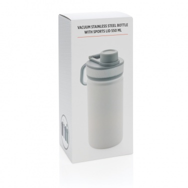 Logotrade advertising products photo of: Vacuum stainless steel bottle with sports lid 550ml