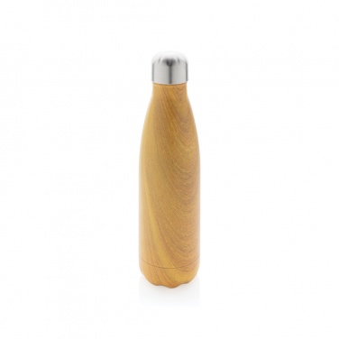 Logotrade promotional gift picture of: Vacuum insulated stainless steel bottle with wood print