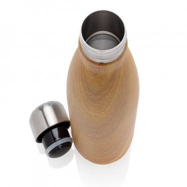 Logotrade business gift image of: Vacuum insulated stainless steel bottle with wood print