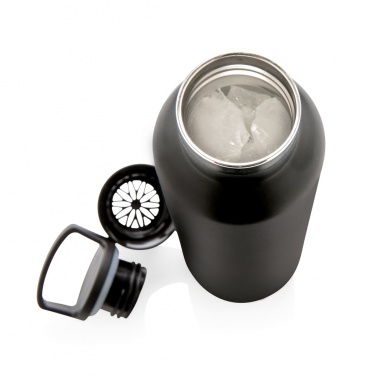 Logo trade advertising products image of: Vacuum insulated leak proof standard mouth bottle