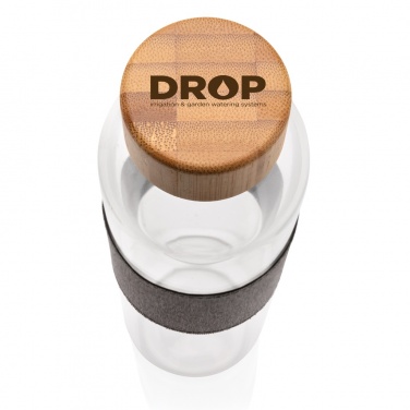 Logotrade promotional giveaway picture of: Impact borosilicate glass bottle with bamboo lid