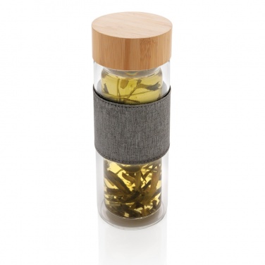 Logo trade promotional merchandise image of: Impact double wall borosilicate glass bottle