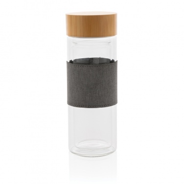Logo trade promotional giveaway photo of: Impact double wall borosilicate glass bottle
