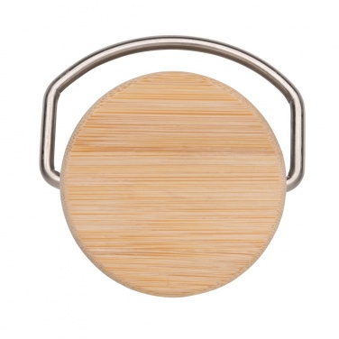Logo trade business gift photo of: Modern stainless steel bottle with bamboo lid