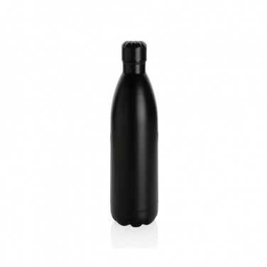 Logo trade promotional merchandise image of: Solid colour vacuum stainless steel bottle 1L